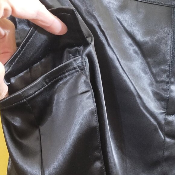 Windsor Silk-Like Black Mini Skirt M - Picture 3 of 8